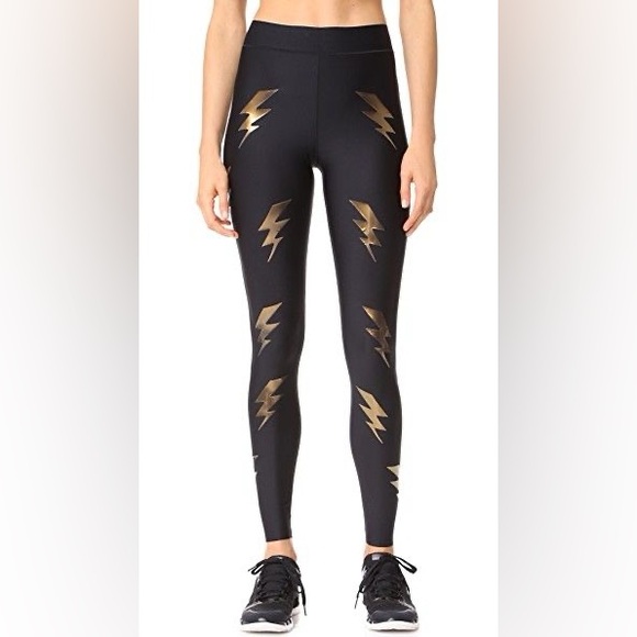NWT Ultracor Lux Bolt Silk 2 pc Bra + Leggings Set Iridescent Gold XXS $410 - Picture 2 of 8